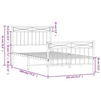 Bedframe met hoofd- en voeteneinde metaal zwart 100x190 cm 10