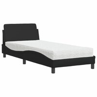 Bed met matras "Dover" kunstleer zwart 80x200 cm 2