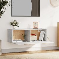Wandkast 100x36,5x35 cm bewerkt hout grijs 3