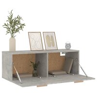 Wandkast 100x36,5x35 cm bewerkt hout grijs 4