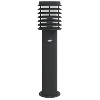 Vloerlamp voor buiten met sensor 60 cm roestvrijstaal zwart 4