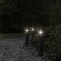 Buitenvloerlampen 3 st stopcontact 60 cm roestvrijstaal zwart 3