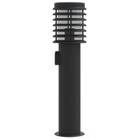 Buitenvloerlampen 3 st stopcontact 60 cm roestvrijstaal zwart 5