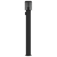 Buitenvloerlampen 3 st stopcontact 110 cm roestvrijstaal zwart 5