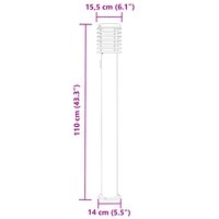 Buitenvloerlampen 3 st stopcontact 110 cm roestvrijstaal zwart 7