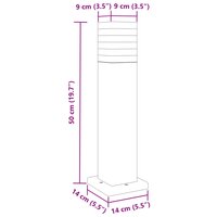 Buitenvloerlampen 3 st 50 cm aluminium zwart 7