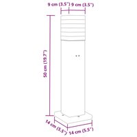 Vloerlamp voor buiten met stopcontact 50 cm aluminium zwart 7