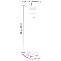 Vloerlamp voor buiten met stopcontact 80 cm aluminium zwart 7