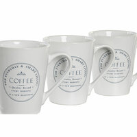 Set van Kopje met Schotel DKD Home Decor Wit Metaal Keramiek 300 ml 14 x 14 x 31 cm 12,5 x 9,5 x 10,5 cm (5 Onderdelen) 2