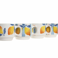 Set van koffiekopjes Home ESPRIT Geel Blauw Wit Oranje Metaal Dolomite 260 ml 3