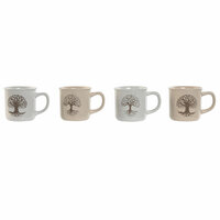 Mok Home ESPRIT Wit Beige Traditioneel Levensboom 330 ml (4 Stuks) 6