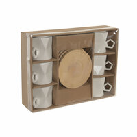 Set van 6 kopjes met schotel Home ESPRIT Wit Porselein 180 ml 4