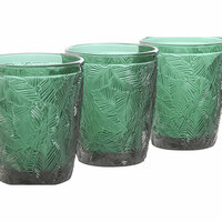 Glazenset Home ESPRIT Groen Kristal Met reli&euml;f 300 ml 2
