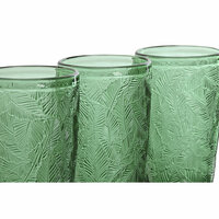 Glazenset Home ESPRIT Groen Kristal Met reli&euml;f 370 ml (6 Stuks) 2
