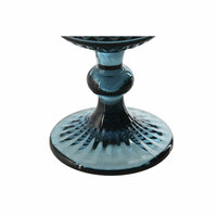 Glazenset Home ESPRIT Blauw Kristal 8,8 x 8,8 x 16,3 cm (6 Stuks) 2