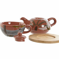 Theepot Home ESPRIT Wit Beige Terra cotta Licht Roze Dolomite 750 ml (2 Stuks) 3