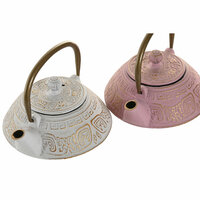 Theepot Home ESPRIT Wit Roze Roestvrij staal Ijzer 400 ml (2 Stuks) 4