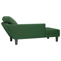 Chaise longue met kussen corduroy stof donkergroen 6