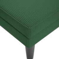 Chaise longue met kussen corduroy stof donkergroen 7