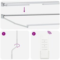 Elektrisch uitschuifbaar zonnescherm frame Wit 2,5 x 2 m 6