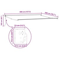 Elektrisch uitschuifbaar zonnescherm frame Antraciet 4 x 2 m 8