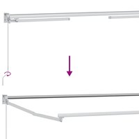 Elektrisch uitschuifbaar zonnescherm frame Wit 2,5 x 2 m 8