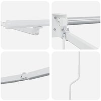 Elektrisch uitschuifbaar zonnescherm frame Wit 3,5 x 2 m 6