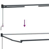 Elektrisch uitschuifbaar zonnescherm frame Antraciet 5 x 3 m 8