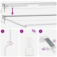 Elektrisch uitschuifbaar zonnescherm frame Wit 4,5 &times; 3 m 9