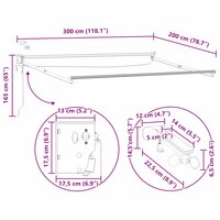 Elektrisch uitschuifbaar zonnescherm frame Antraciet 3 x 2 m 11