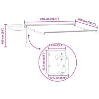 Elektrisch uitschuifbaar zonnescherm frame Antraciet 2,5 x 2 m 9