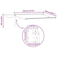 Elektrisch uitschuifbaar zonnescherm frame Antracietkleurig 9