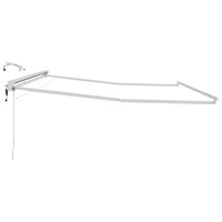 Elektrisch Zonnescherm Frame met LED&amp;apos;s Wit 4,5 &times; 3 m Aluminium 4