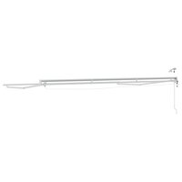 Elektrisch Zonnescherm Frame met LED&amp;apos;s Wit 5 x 3 m Aluminium 5