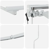 Elektrisch Zonnescherm Frame met LED&amp;apos;s Wit 5 x 3 m Aluminium 6
