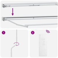 Elektrisch uitschuifbaar zonnescherm frame Wit 3,5 x 2,5 m 7