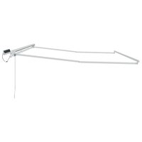Elektrisch uitschuifbaar zonnescherm frame Wit 4 &times; 3 m Staal 3
