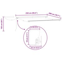 Elektrisch uitschuifbaar zonnescherm frame Antraciet 2,5 x 2 m 9