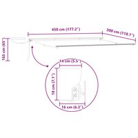 Elektrisch uitschuifbaar zonnescherm frame Antraciet 4,5 &times; 3 m 9