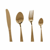 Bestek Home ESPRIT Gouden Roestvrij staal 2 x 0,4 x 22,5 cm 16 Onderdelen 3