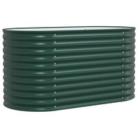 Verhoogde tuinbak Groen 160 x 80 x 81 cm Staal 2