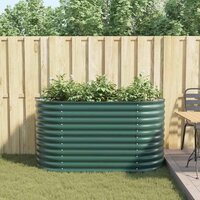 Verhoogde tuinbak Groen 160 x 80 x 81 cm Staal 4