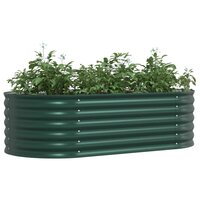 Verhoogde tuinbak Groen 160 x 80 x 44 cm Staal 3