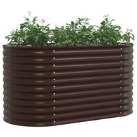 Verhoogde tuinbak Bruin 160 x 80 x 81 cm Staal 3