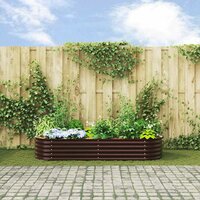 Verhoogde tuinbak Bruin 240 x 80 x 44 cm Staal 4
