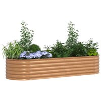Verhoogde tuinbak Bruin 240 x 80 x 44 cm Staal 3