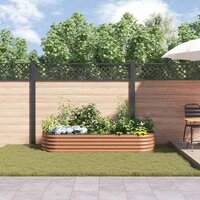 Verhoogde tuinbak Bruin 240 x 80 x 44 cm Staal 4