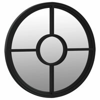 Spiegel rond 60x4 cm ijzer zwart 3