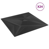 Wandpanelen Ster 24 pcs Zwarte Ster 50 x 50 cm XPS Schuim 2