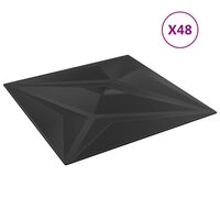Wandpanelen Ster 48 pcs Zwarte Ster 50 x 50 cm XPS Schuim 2
